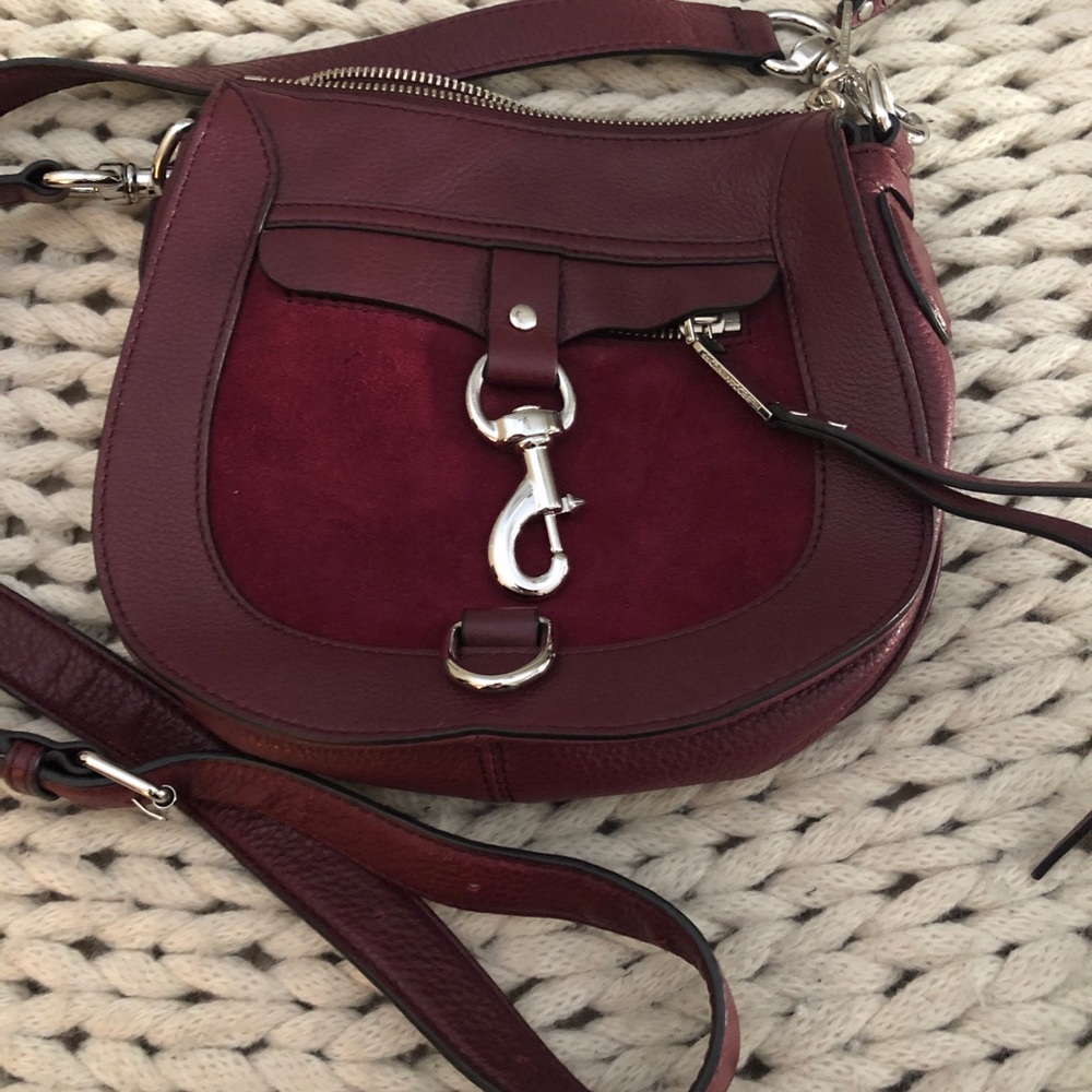 Rebecca Minkoff Dog Clip Saddle bag in Port